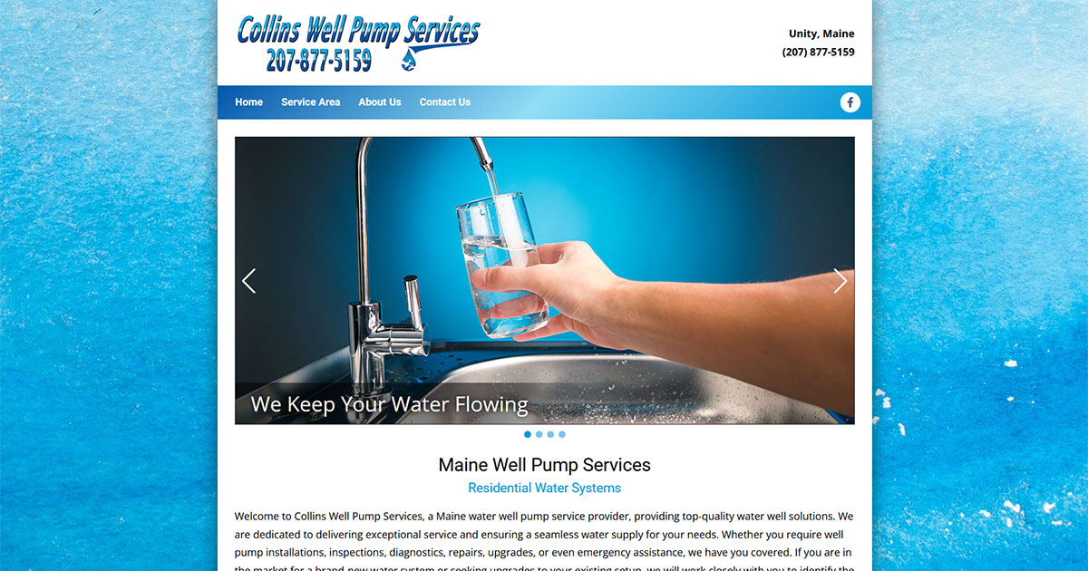 Collins Well Pump Services, Well Pumps, Pressure Tanks, Water Well Inspections, Sales